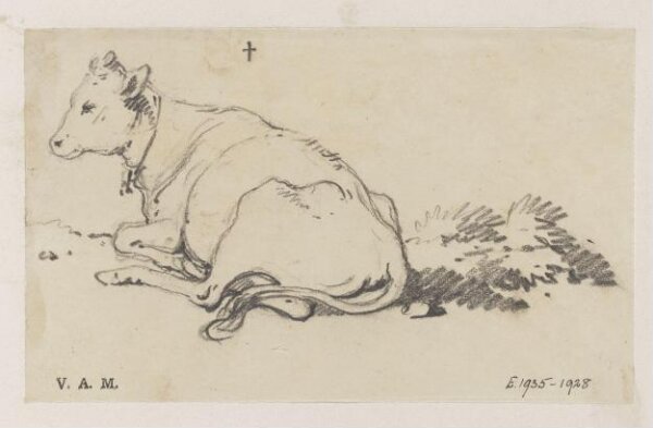 George Chinnery, A cow on a grassy slope