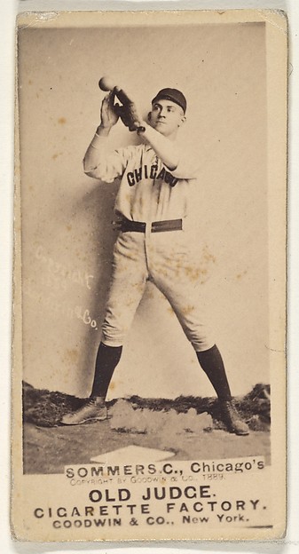 Goodwin & Company, Sommers, Catcher, Chicago, from the Old Judge series (N172) for Old Judge Cigarettes