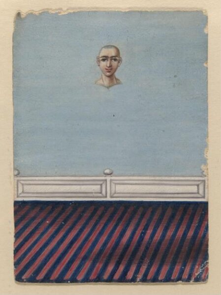 Unknown, One of four costume cards and seven mica overlays.