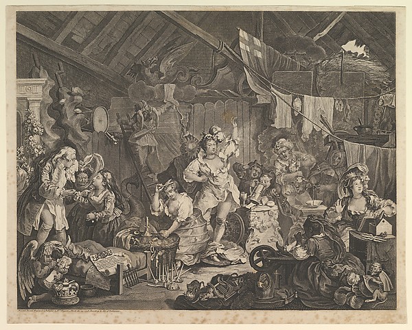 William Hogarth, Strolling Actresses Dressing in a Barn