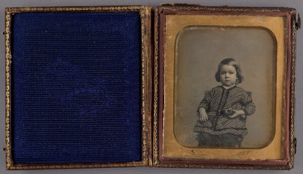Unknown, [Portrait of a Seated Little Boy with Long Hair]