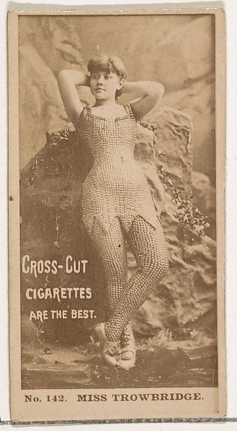 W. Duke, Sons & Co., Card Number 142, Miss Trowbridge, from the Actors and Actresses series (N145-2) issued by Duke Sons & Co. to promote Cross Cut Cigarettes