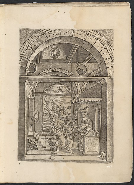 Marcantonio Raimondi, Modern impression of the Adoration of the Magi who approach the Christ Child held by the Virgin