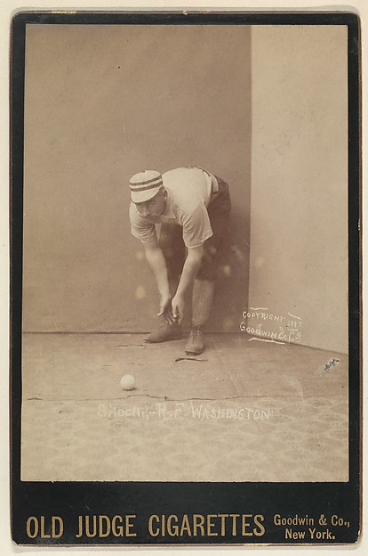 Goodwin & Company, Shoch, Right Field, Washington, from the series Old Judge Cigarettes