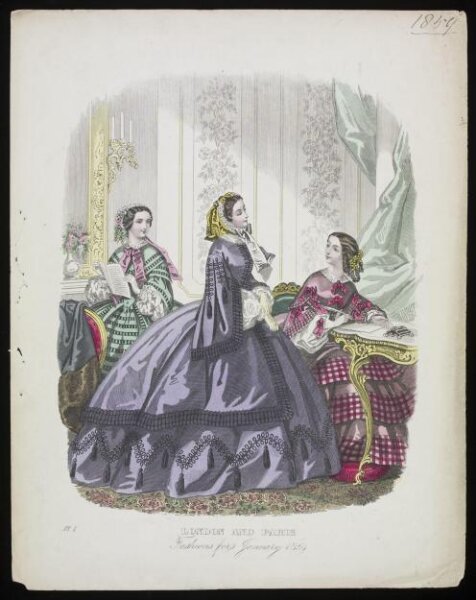 Unknown, London and Paris Fashions for January 1859