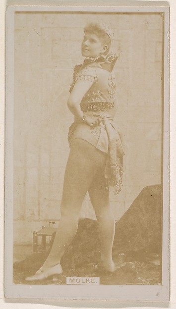 Kinney Brothers Tobacco Company, Miss Molke, from the Actresses series (N245) issued by Kinney Brothers to promote Sweet Caporal Cigarettes