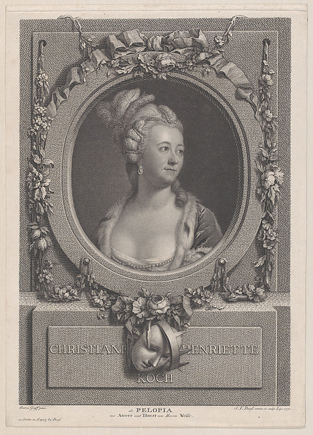Johann Friedrich Bause, Portrait of Christiane Henriette Koch as Pelopia