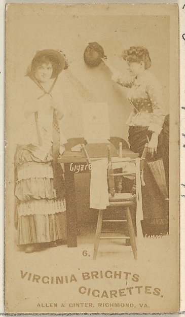 Allen & Ginter, Card 6, from the series, Cigarette Making Girls (N46) for Virginia Brights Cigarettes