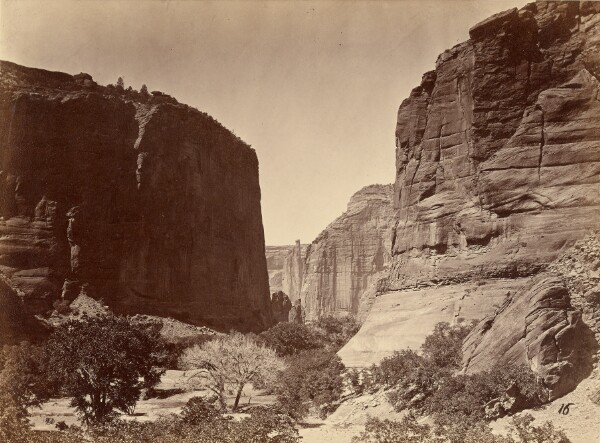 Timothy H. O'Sullivan, Head of Cañon de Chelle, Looking Down, Walls About 1,200 Feet in Height