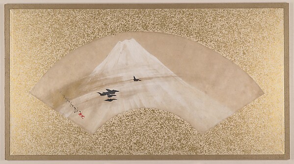 Shibata Zeshin, Mountains with Birds