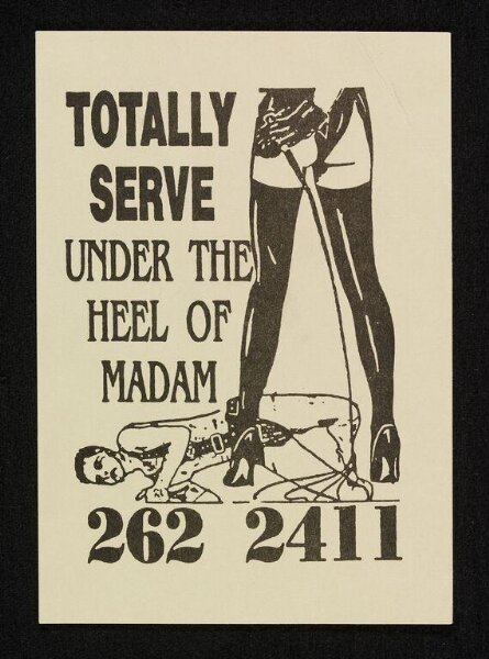 Unknown, Totally Serve Under The Heel Of Madam.