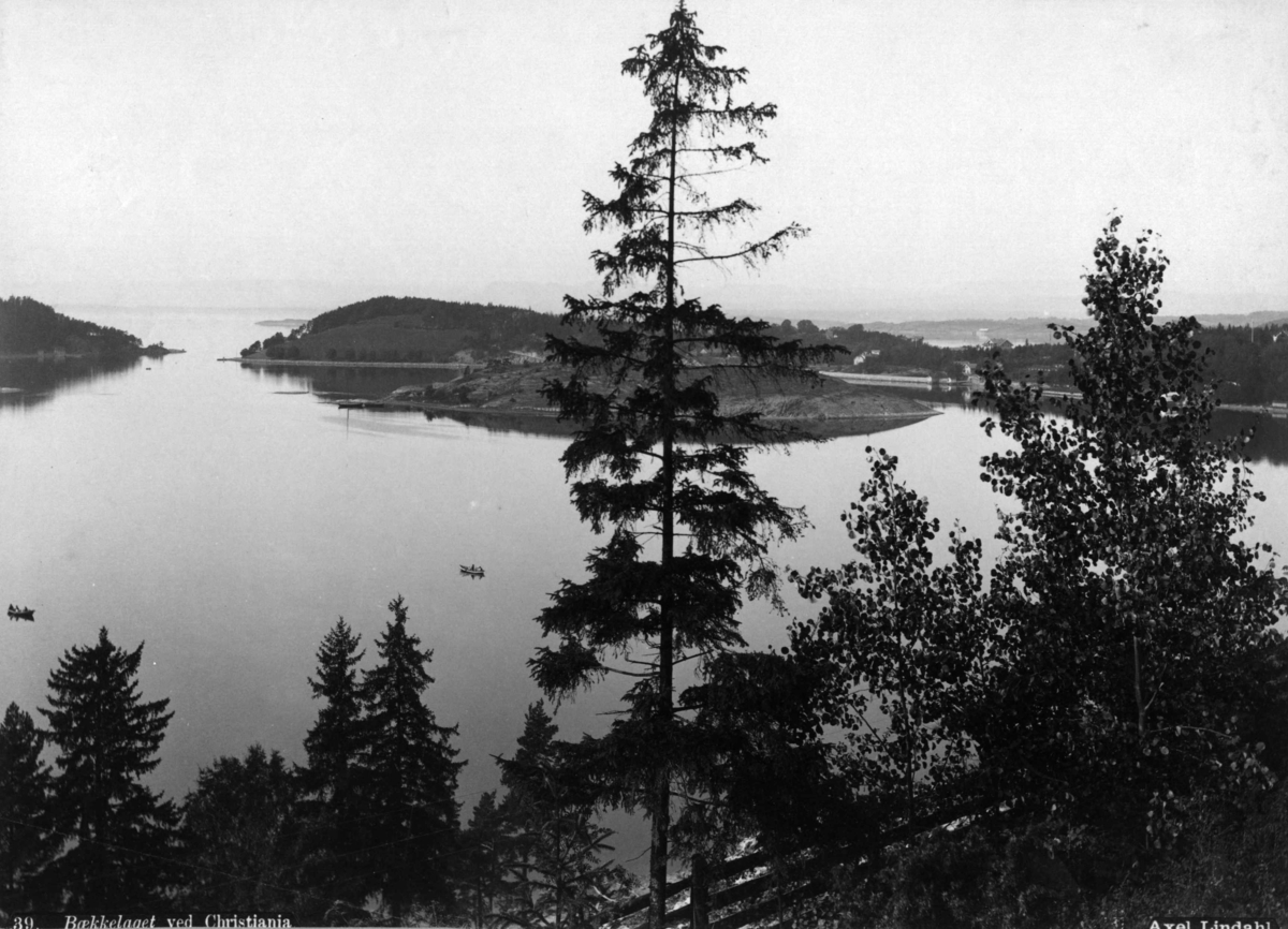 Axel Lindahl, Bekkelaget, Oslo. Utsikt over fjorden.