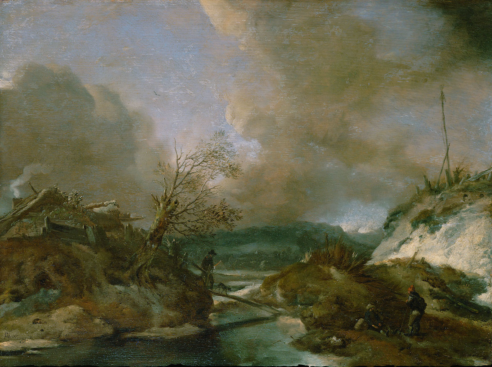 Philips Wouwerman, Dune Landscape with a Bridge
