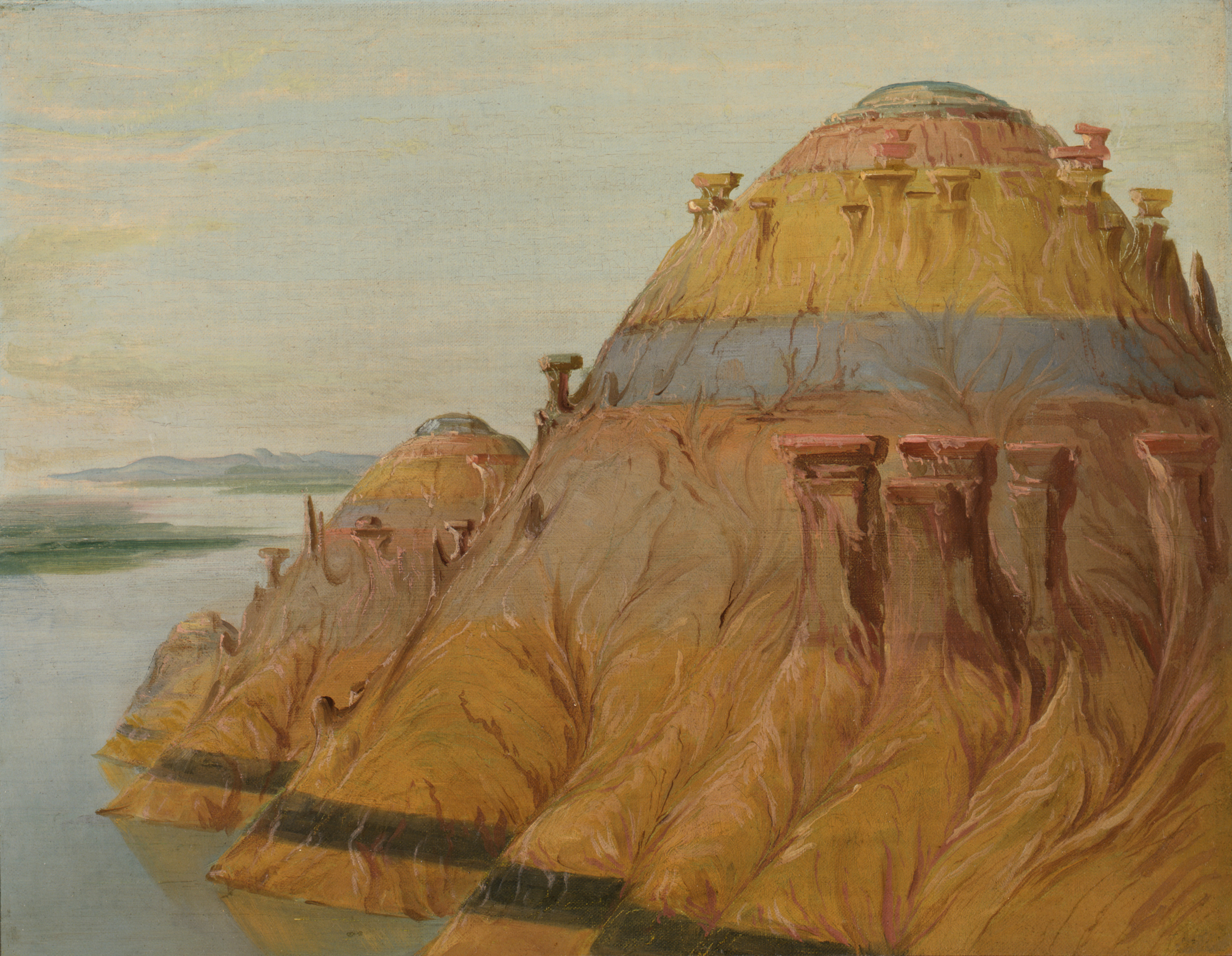 George Catlin, Picturesque Clay Bluff, 1700 Miles above St. Louis