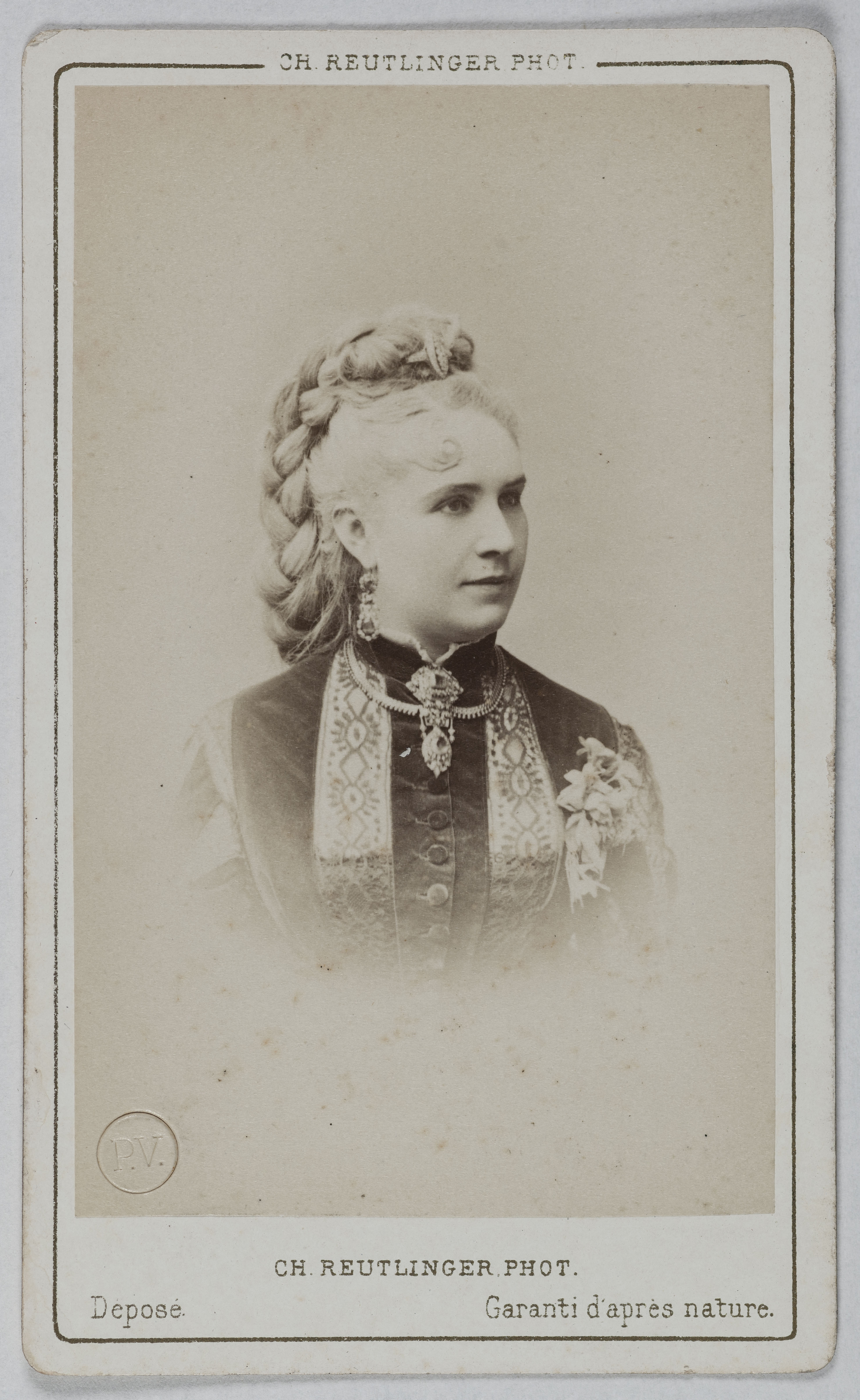 Charles Reutlinger, Portrait de Elluini Gabrielle, (épouse Vidal), (1849-?), (actrice)