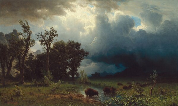 Albert Bierstadt, Buffalo Trail: The Impending Storm