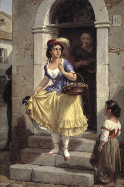 Wilhelm Marstrand, En italienerinde går til karneval