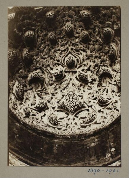 K.A.C. Creswell, Stucco detail of the mihrab of the funerary madrasa of the Mamluk Sultan al-Nasir Muhammad ibn Qalawun, Cairo