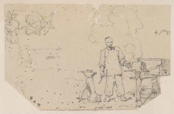 George Chinnery, A blacksmith and a seated man