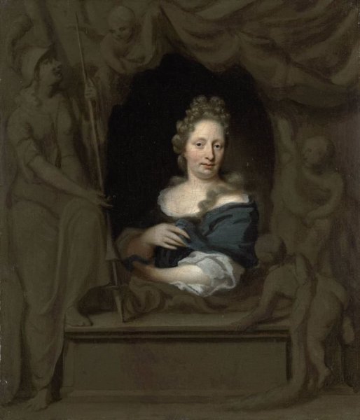 Michiel van Musscher, Portrait of Eva Visscher, Wife of Michiel van Musscher