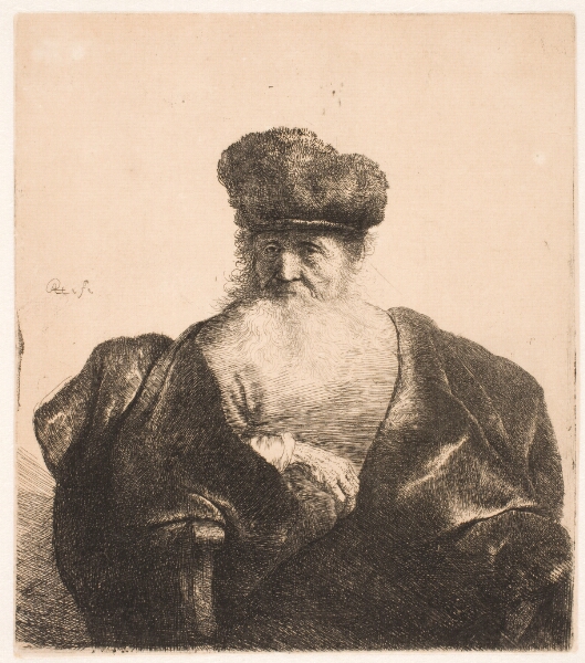 Rembrandt van Rijn, Skægget gammel mand med fløjlskappe