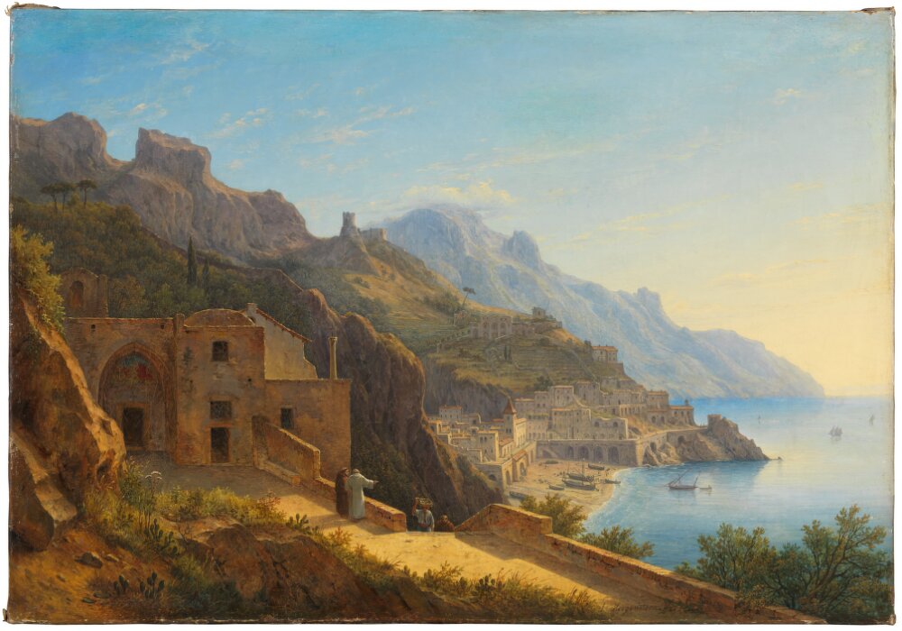 Carl Morgenstern, View of Amalfi with the Capucines Cloister