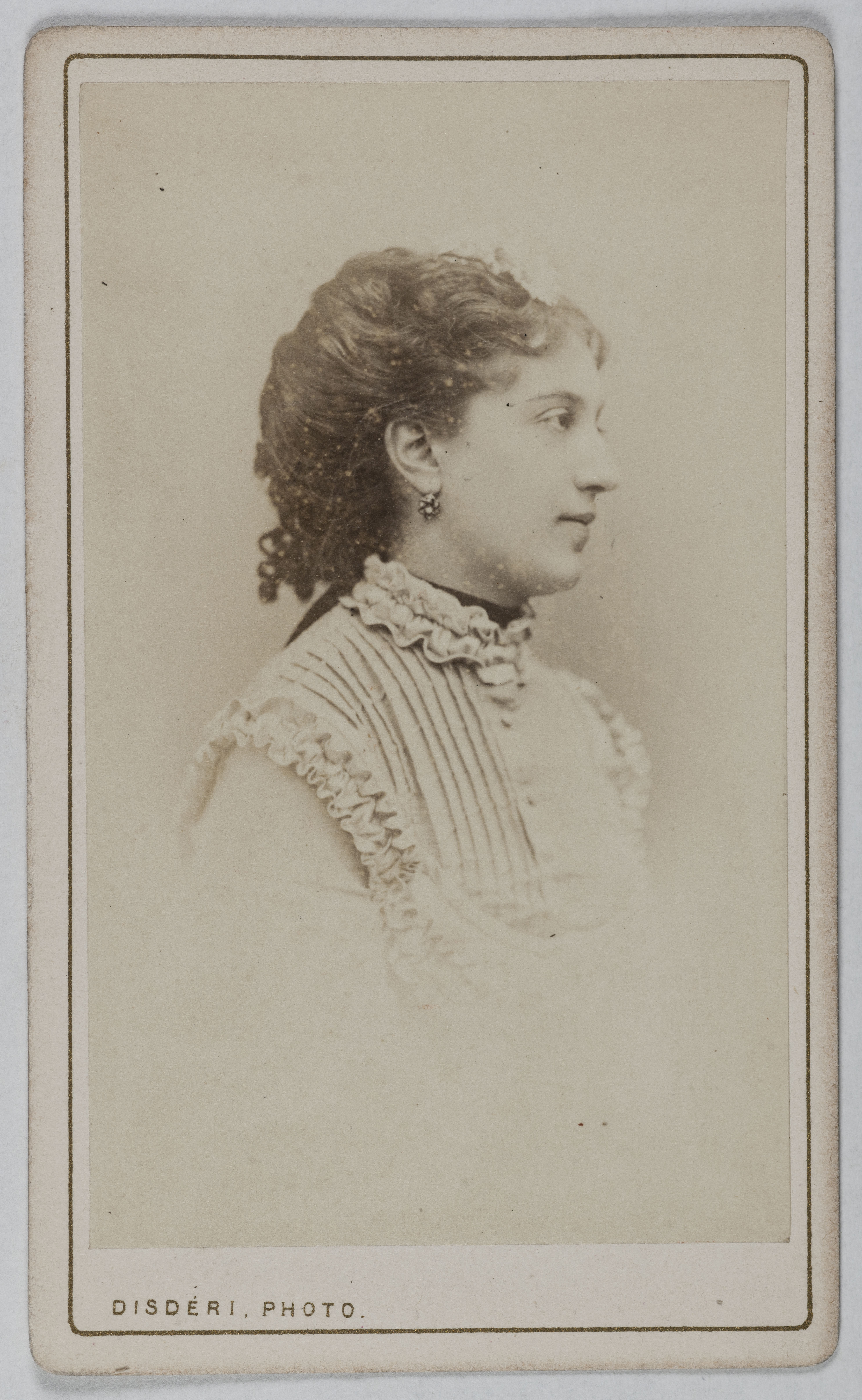 André-Adolphe-Eugène Disdéri, Portrait de Léontine Fromentin (L. Devaux), (1840-1887), (actrice)