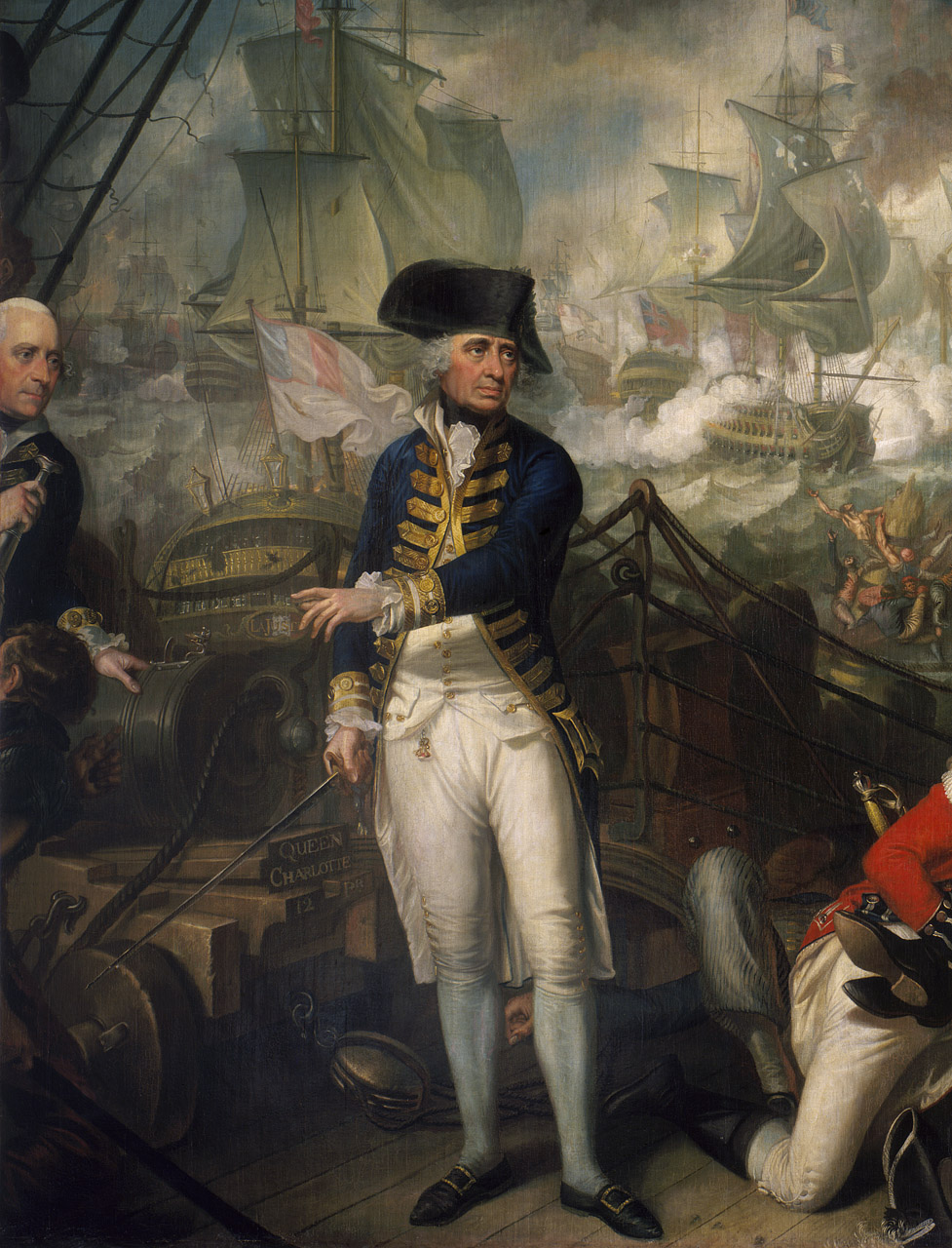 Mather Brown, Lord Howe on the Deck of the 'Queen Charlotte', 1 June 1794