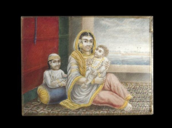 Unknown, One of five paintings of Indian ladies.