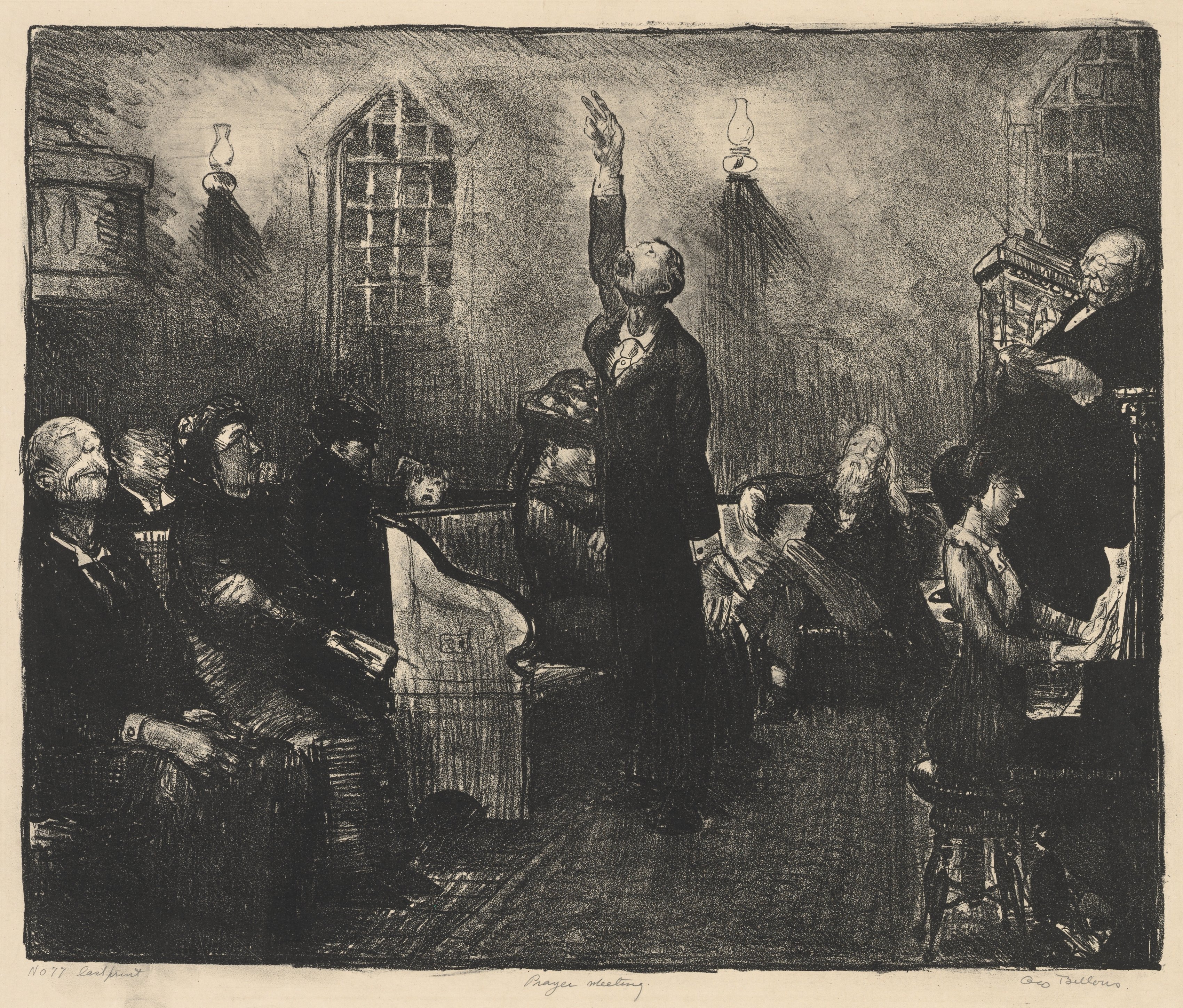 George Bellows, Prayer Meeting, First Stone