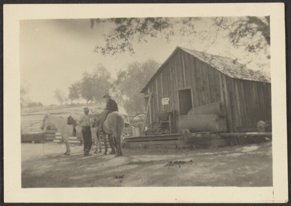 Louis Fleckenstein, [Figures Outside Farm house]