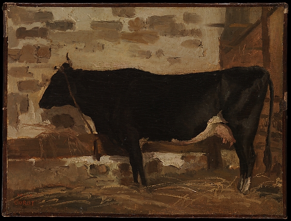 Camille Corot, Cow in a Barn