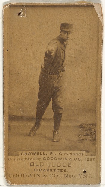 Goodwin & Company, William Theodore "Billy" Crowell, Pitcher, Cleveland, from the Old Judge series (N172) for Old Judge Cigarettes