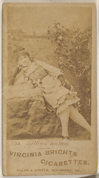 Allen & Ginter, Card 335, Lillian Walters, from the Actors and Actresses series (N45, Type 1) for Virginia Brights Cigarettes