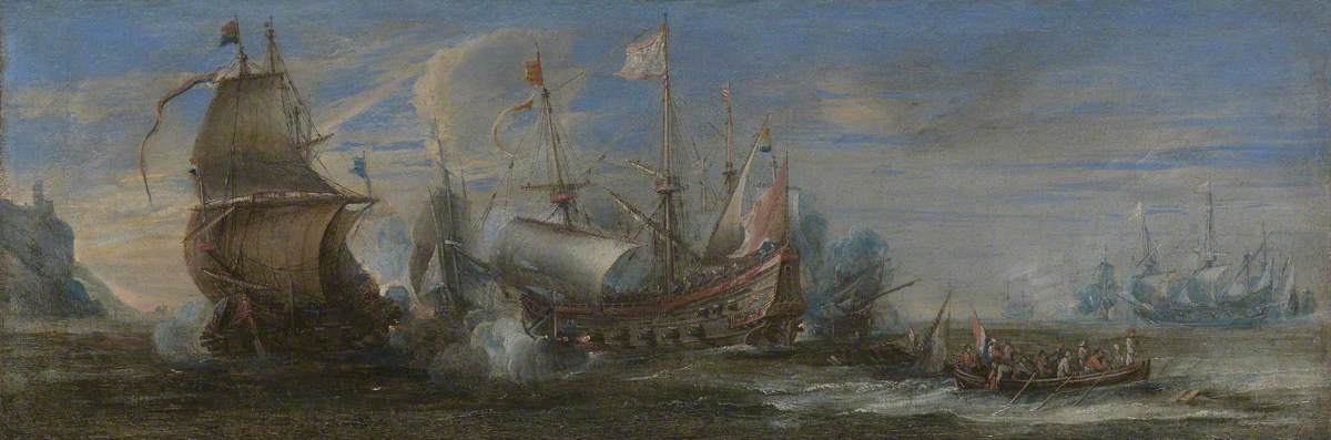 Andries van Eertvelt, Action between Spanish and Dutch ships
