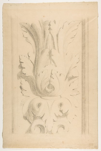 Georges Seurat, Architectural Motif:  Double Acanthus Fleuron