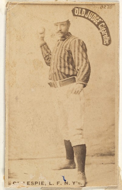 Goodwin & Company, Pete Gillespie, Left Field, New York, from the Old Judge series (N172) for Old Judge Cigarettes