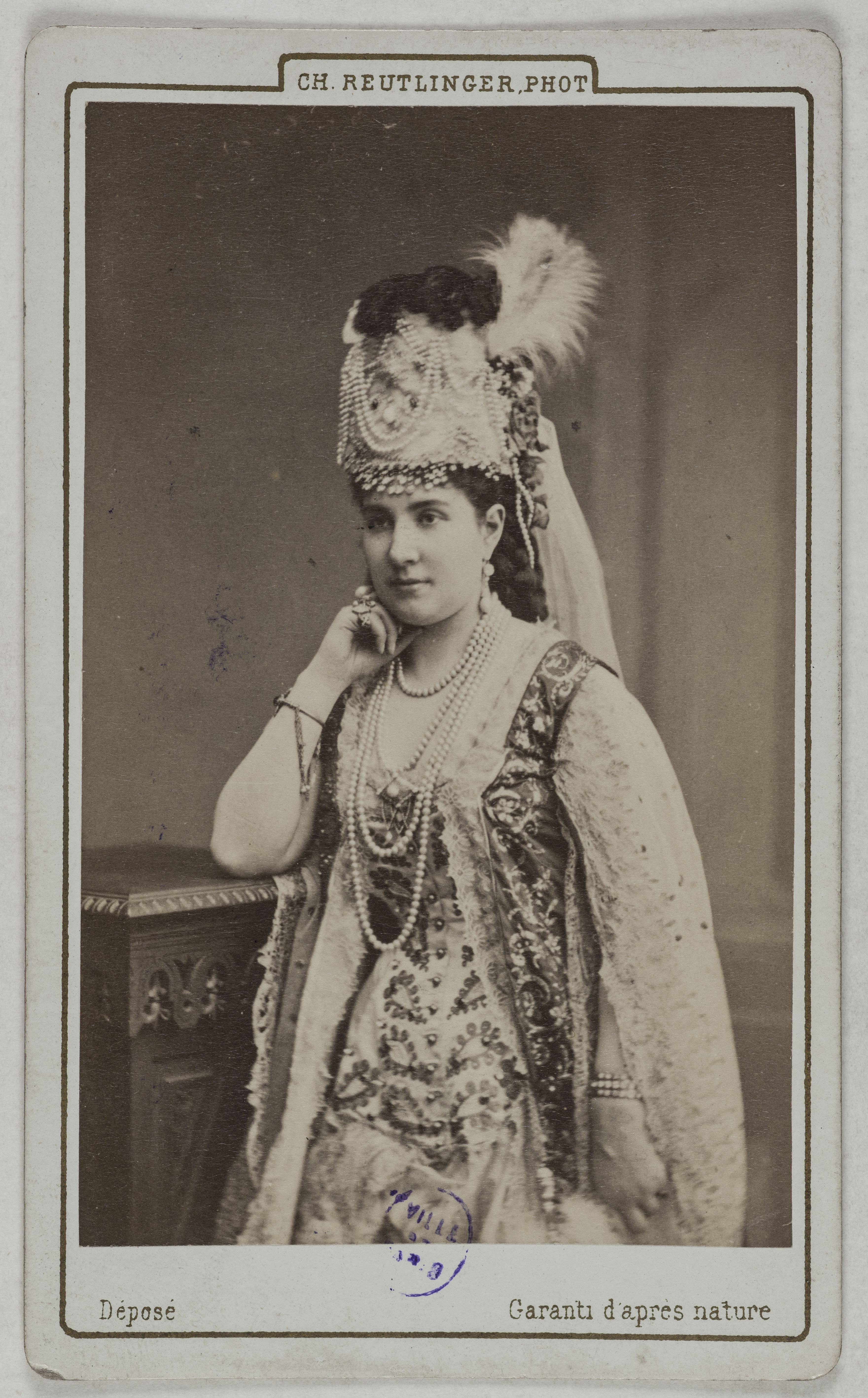 Charles Reutlinger, Portrait de Deveria, (actrice ?)