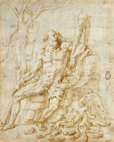 Giulio Romano, Hercules Resting after Killing the Hydra