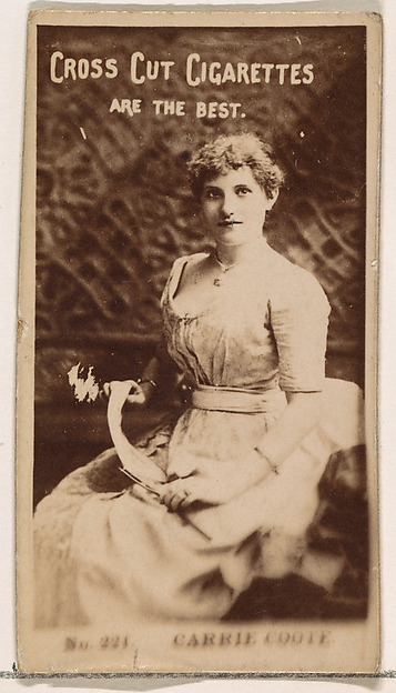 W. Duke, Sons & Co., Card Number 221, Carrie Coote, from the Actors and Actresses series (N145-2) issued by Duke Sons & Co. to promote Cross Cut Cigarettes