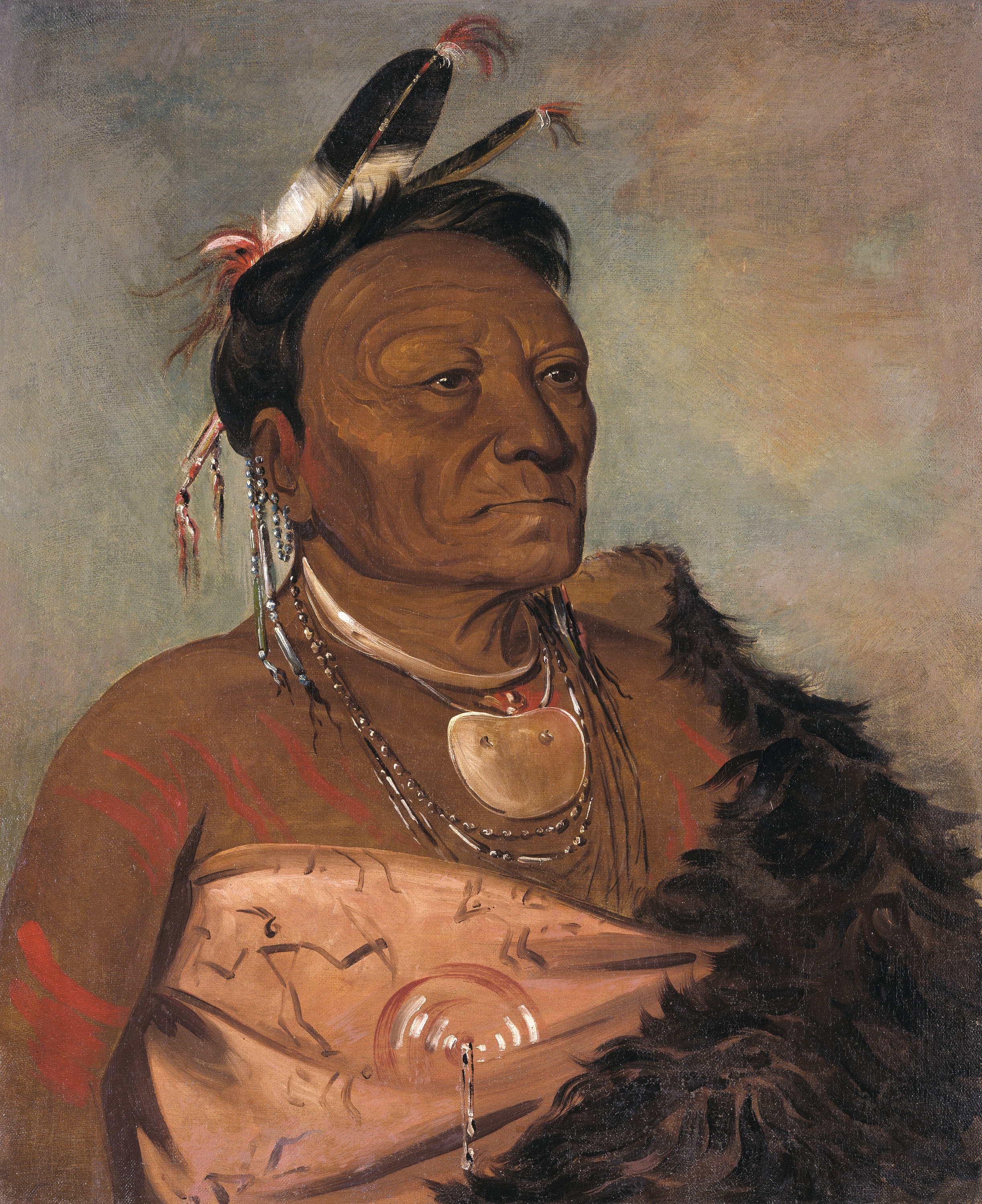 George Catlin, Wee-tá-ra-shá-ro, Head Chief of the Tribe