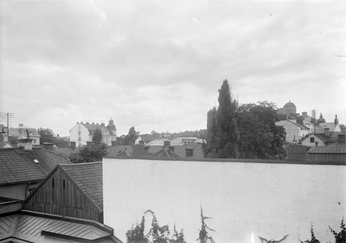 Henri Osti's Fotografiateliér, View from the roof, Sprihandelsbolag, DragarbrunnsUt43, Uppsala 1909