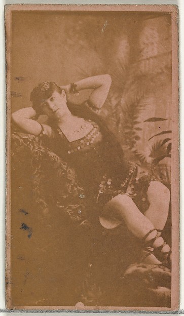 W. Duke, Sons & Co., [Reclining actress with hands behind head], from the Actors and Actresses series (N145-8) issued by Duke Sons & Co. to promote Duke Cigarettes