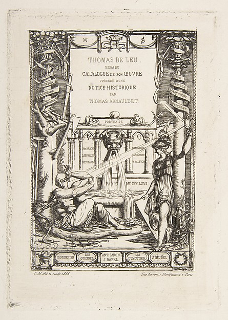 Charles Meryon, Frontispiece for the Catalogue of the work of Thomas De Leu