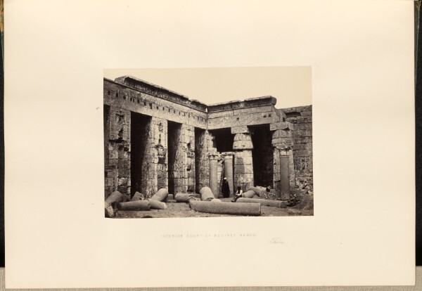 Francis Frith, Interior Court of Medinet-Habou, Thebes