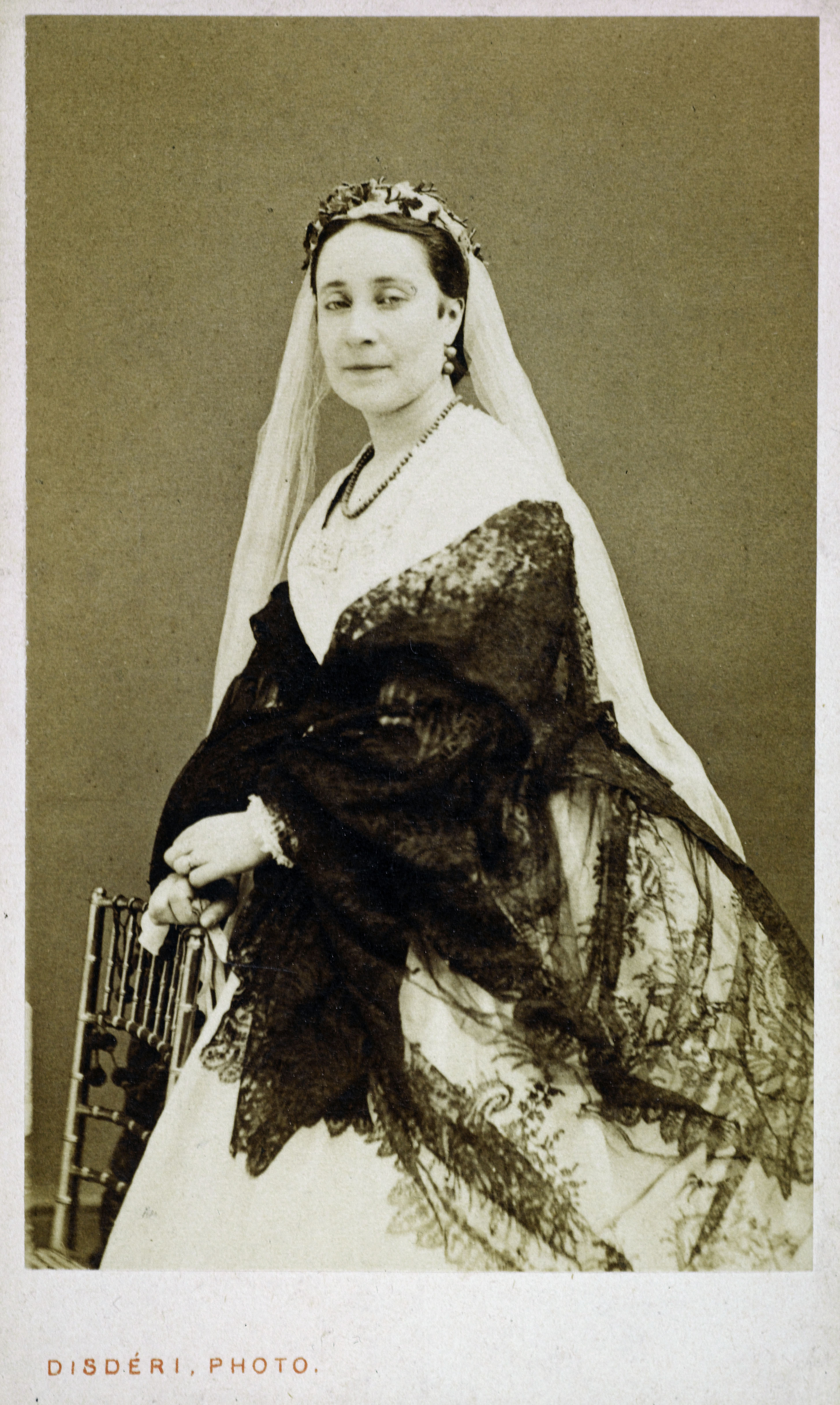 André-Adolphe-Eugène Disdéri, Portrait de Lablache de Mery ou Marie Joséphine de Méric, (soprano), (1801-1877), (chanteuse lyrique)