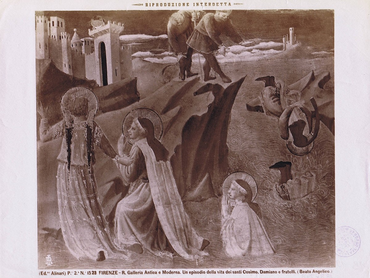 Fratelli Alinari, Fra Angelico: Episode aus dem Leben der Heiligen Cosmas und Damian und Brüder, Galleria dell’Accademia, Florenz