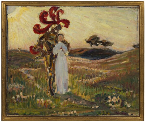 Richard Bergh, Skiss till Riddaren och Jungfrun. Skiss 1894 till den 1897 utförda målningen i Thielska Galleriet