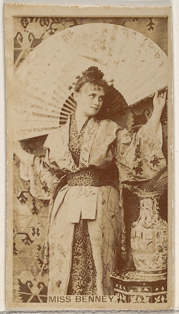 Allen & Ginter, Miss Benney, from the Actors and Actresses series (N45, Type 8) for Virginia Brights Cigarettes