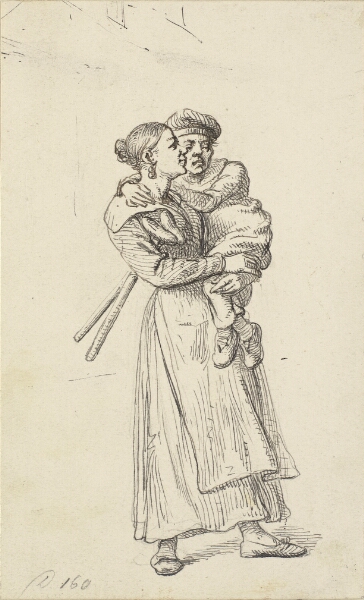 Wilhelm Marstrand, En kvinde bærer en krøbling